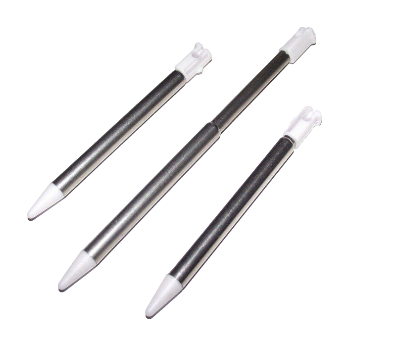 3 x White Retractable Touch Screen Stylus for Nintendo Original 3DS