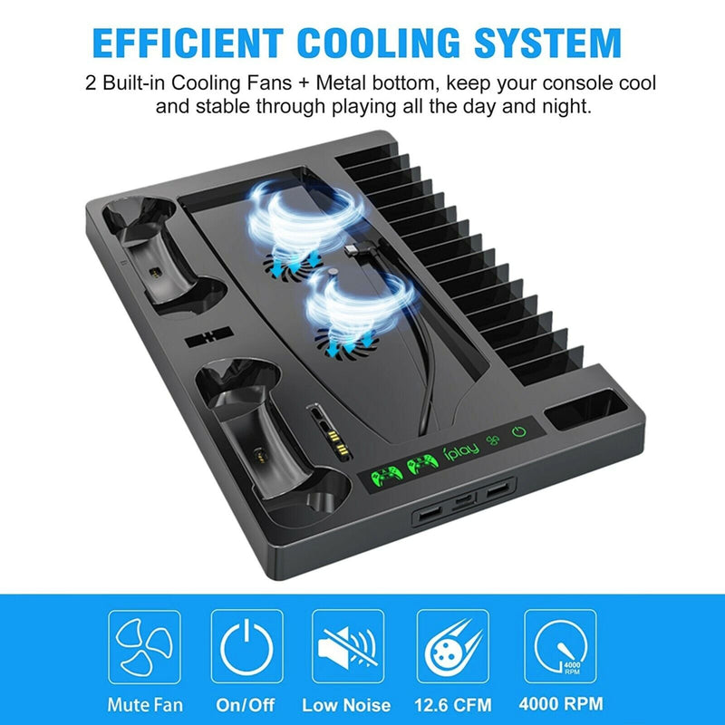 PS5 Multifunctional Cooling Stand DE / UHD Version Playstation 5 Station Storage