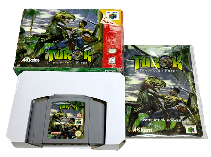 Turok Dinosaur Hunter Nintendo 64 N64 Boxed PAL *Complete* (NTSC Box) (Preowned)