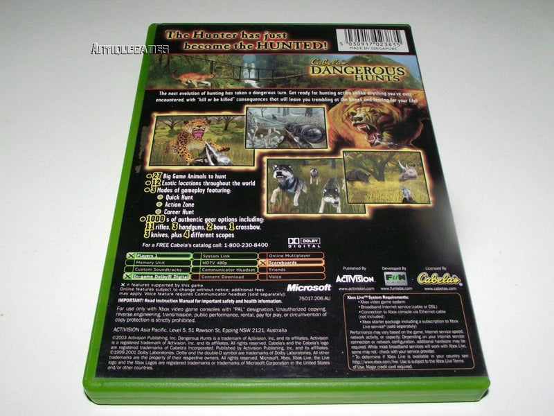 Cabela's Dangerous Hunts Xbox Original PAL  *No Manual* (Pre-Owned)