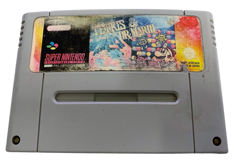 Tetris & Dr Mario Super Nintendo SNES PAL (B Grade Cart)