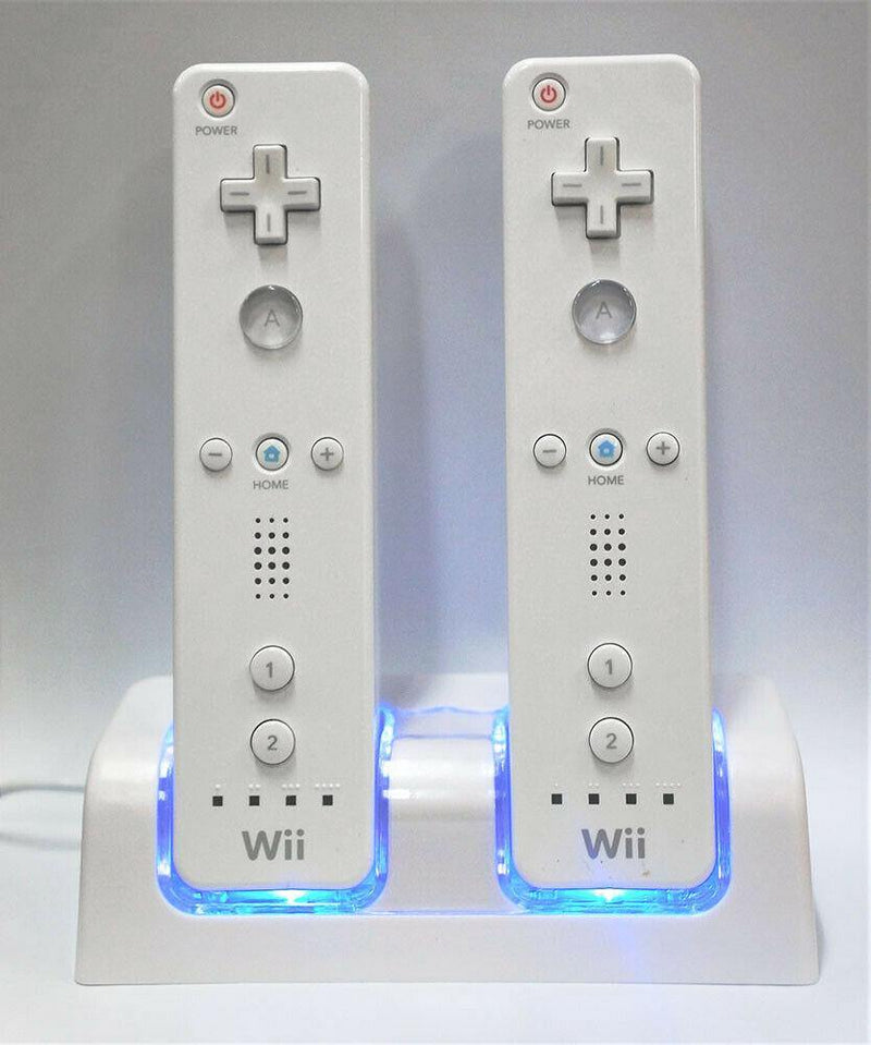2 in 1 Dual Controller Charging Station Set for Nintendo Wii - White - Games We Played