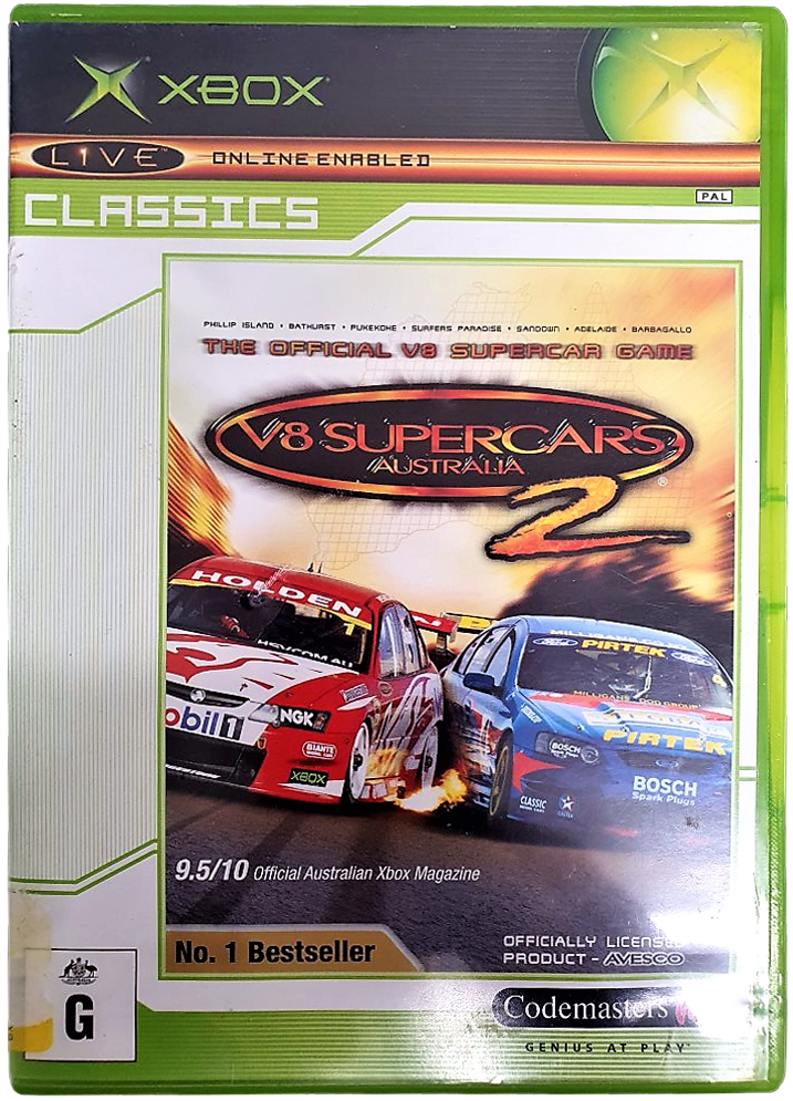 V8 Supercars Australia 2 Xbox Original (Classic) PAL *Complete* (Preowned)
