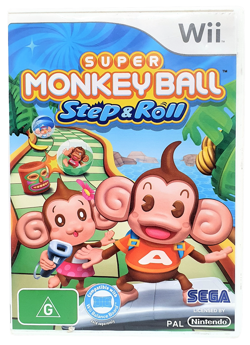 Super Monkey Ball Step & Roll  Nintendo Wii PAL *Complete* (Pre-Owned)