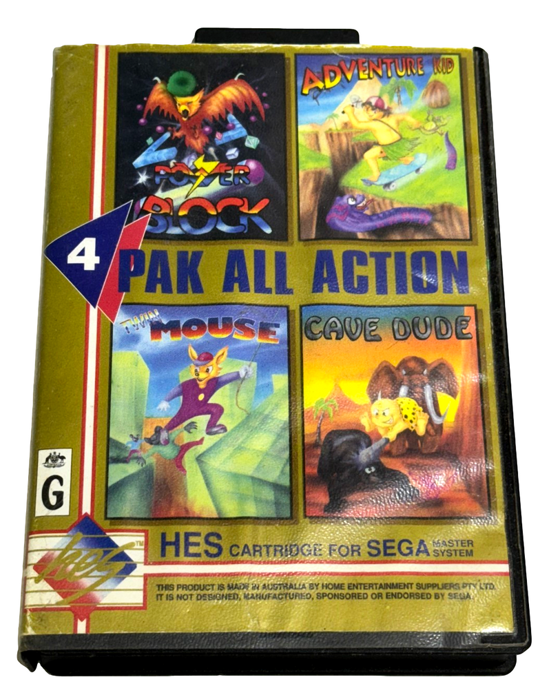 4 Pak All Action Sega Master System *No Manual* HES (Preowned)