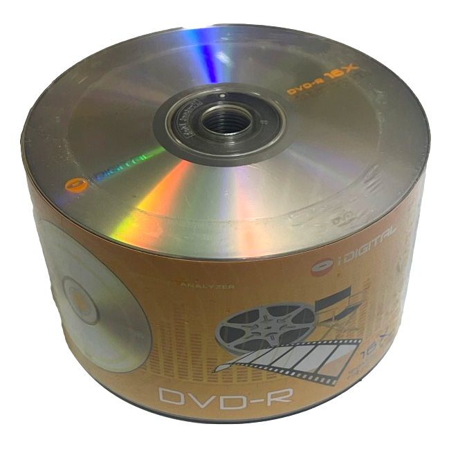 50 x iDigital DVD-R 16X 4.7GB DVD-R Blank Discs