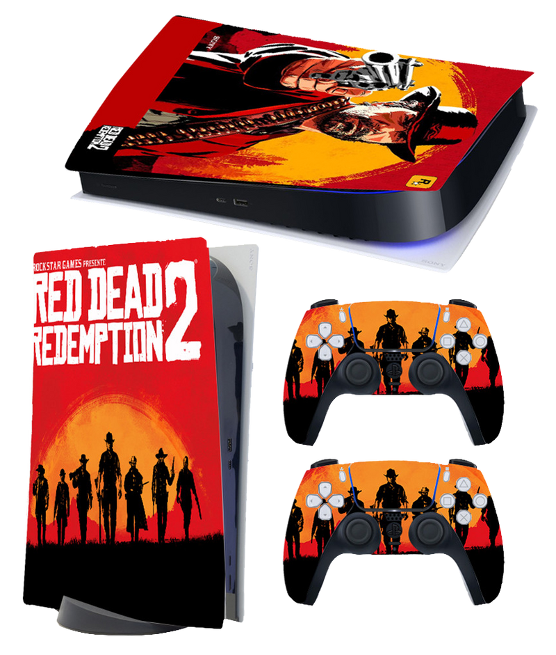 PS5 Themed Decal Sticker Wrap For Disc Edition Console - RDR2