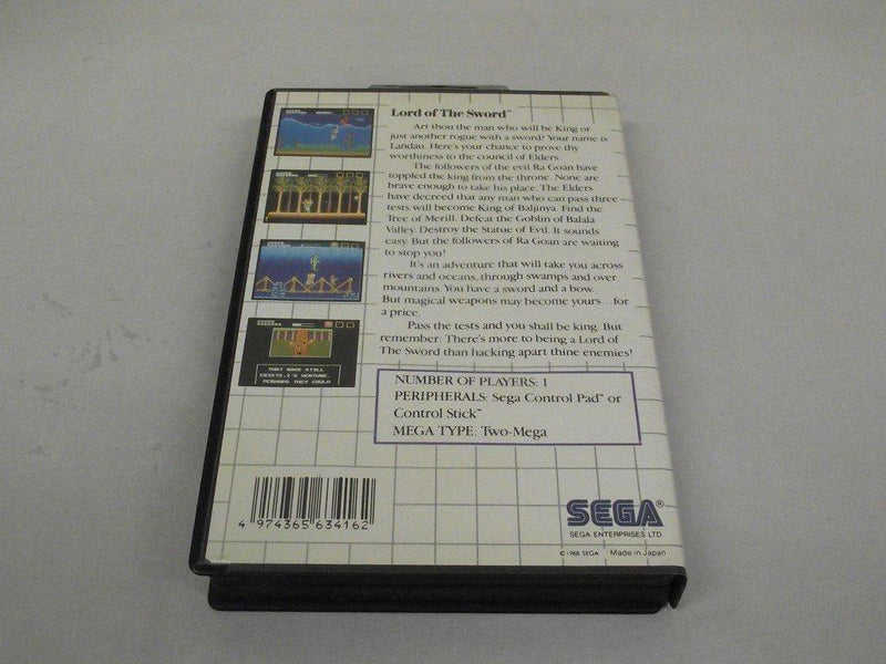 Lord of the Sword Sega Master System PAL *No Manual* (Pre-Owned)