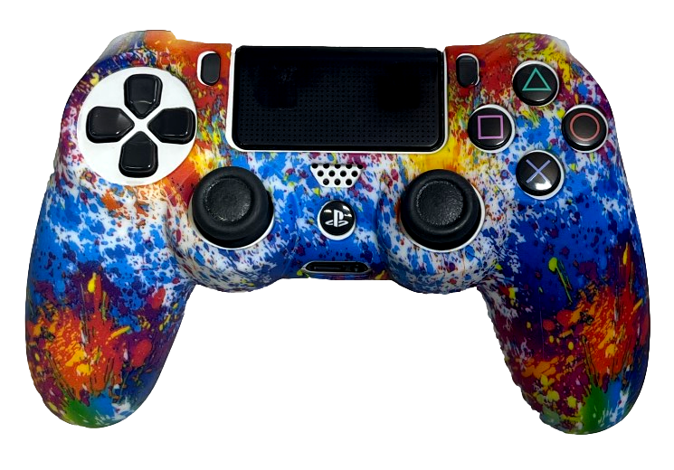 Silicone Cover For PS4 Controller Case Skin - Paint Splatter