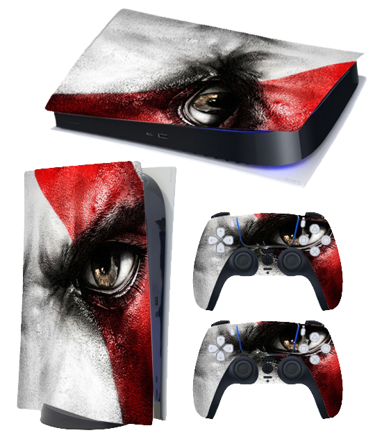 PS5 Themed Decal Sticker Wrap For Disc Edition Console - God Of War