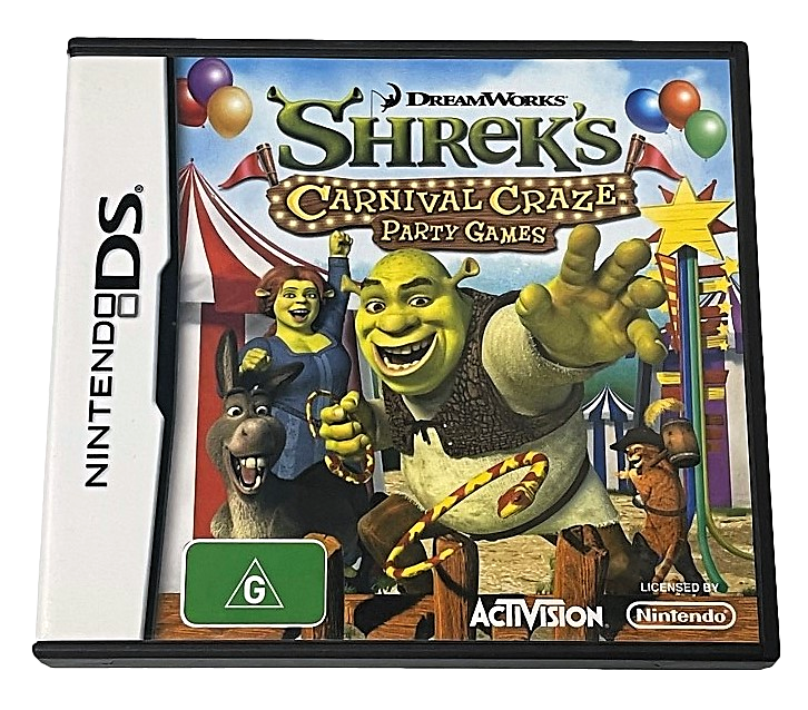 Shrek's Carnival Craze Party Games Nintendo DS 2DS 3DS Game *Complete* (Pre-Owned)