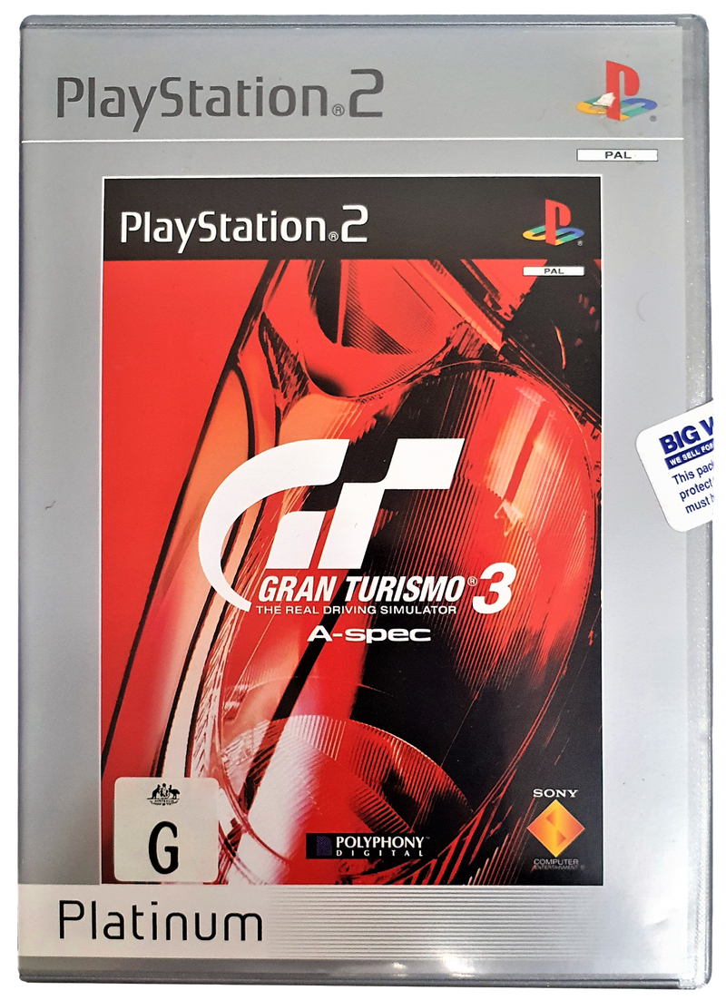 Gran Turismo 3 A-Spec PS2 (Platinum) PAL *Sealed* PlayStation 2 (Preowned)