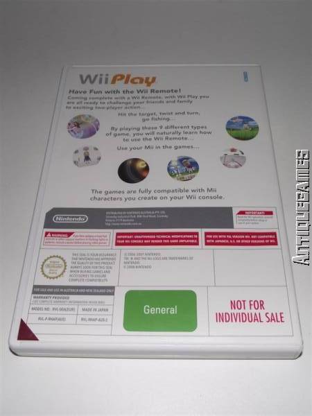 Wii Play Nintendo Wii PAL *No Manual* (Pre-Owned)