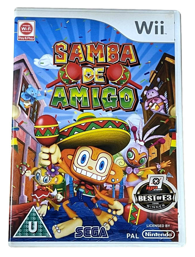 Samba De Amigo Nintendo Wii PAL *Complete*  Wii U Compatible (Pre-Owned)