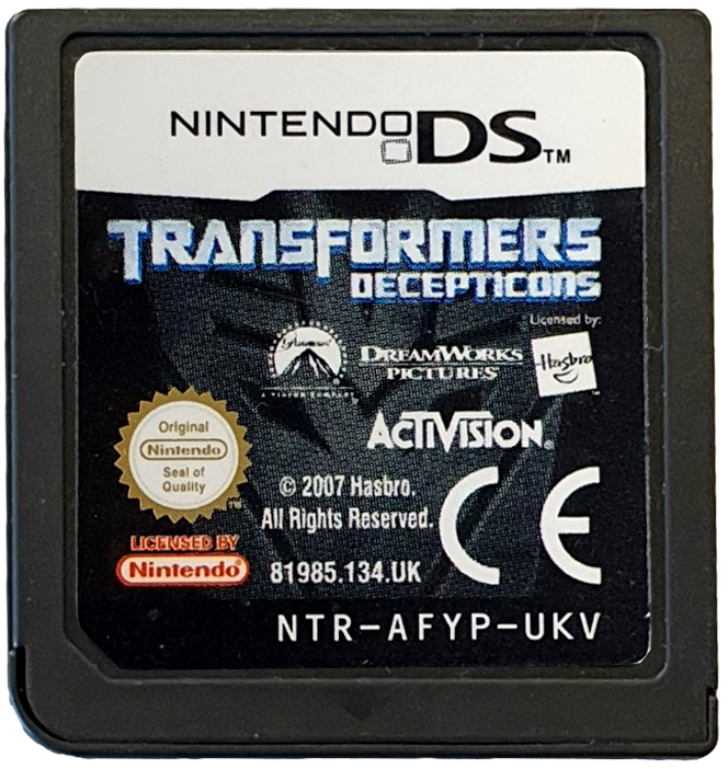 Transformers Decepticons Nintendo DS 2DS 3DS Game *Cartridge Only* (Preowned)