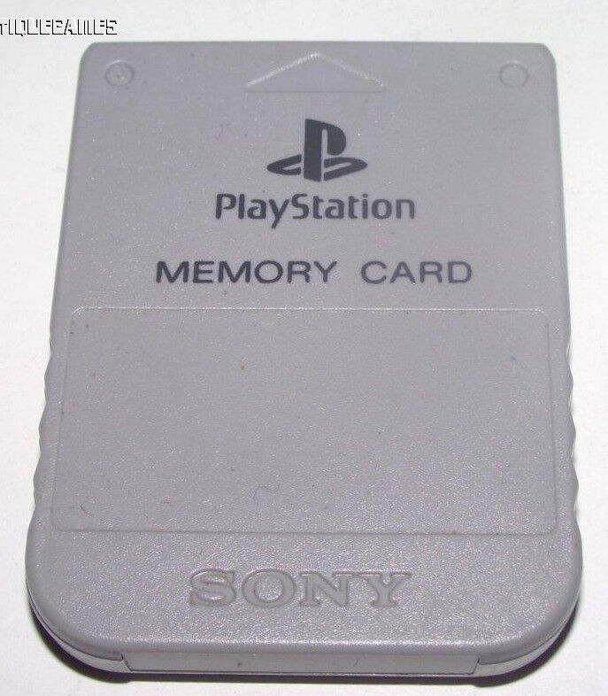 Genuine Sony Playstation 1 Memory Card 1MB Grey PS1 *Free Post NTSC PAL (Preowned)