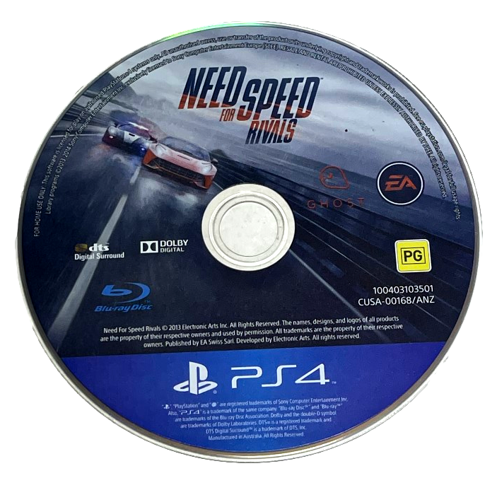 Need for Speed Rivals Sony PS4  *Disc Only* (Preowned)