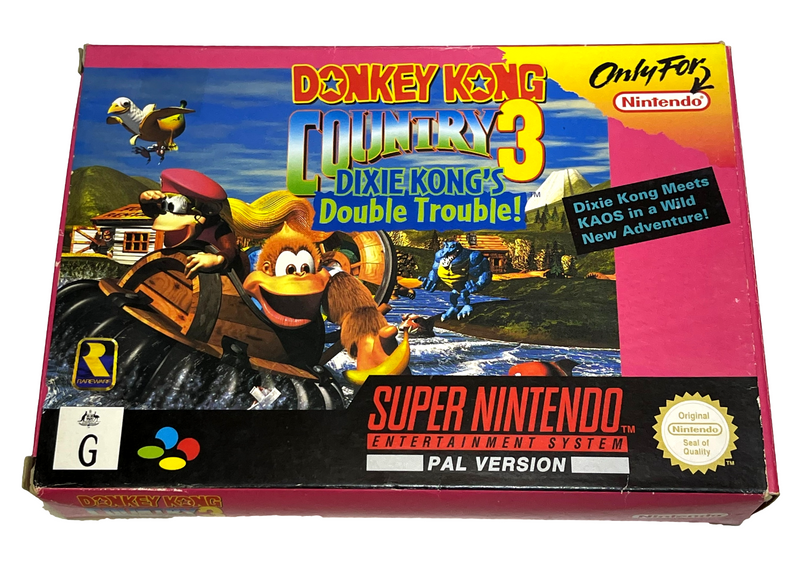 Donkey Kong Country 3 Dixie Kong's Double Trouble Nintendo SNES Boxed PAL