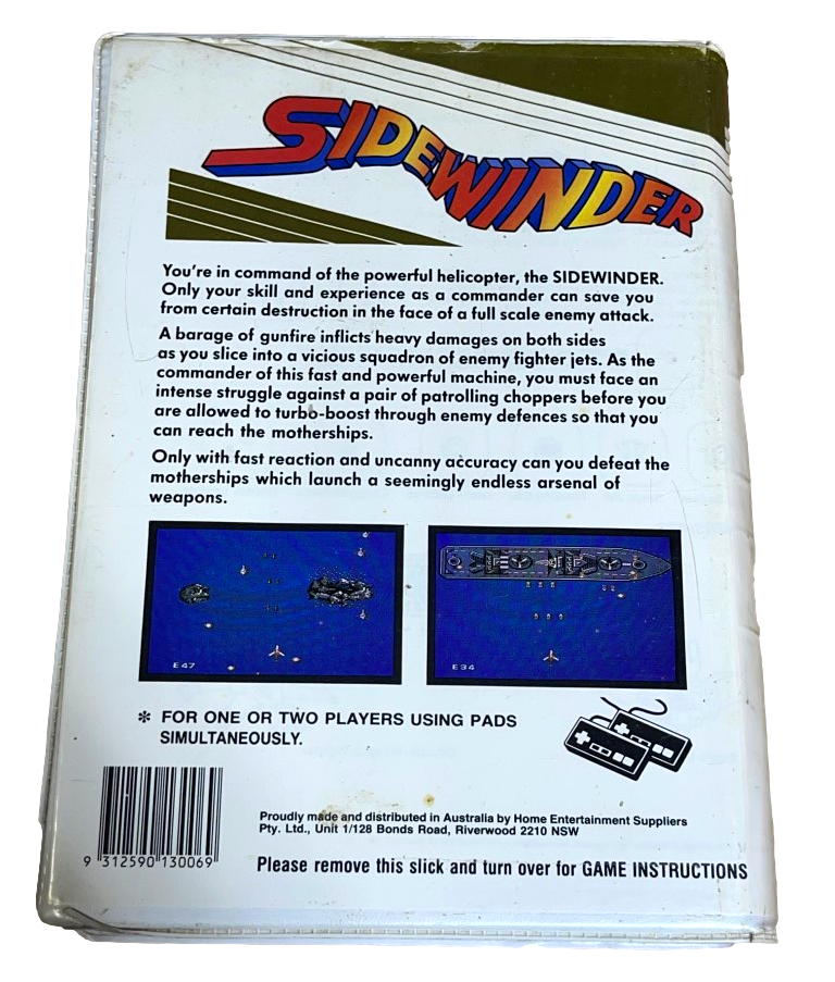 Sidewinder Nintendo HES NES Boxed PAL Piggy Back (Preowned)