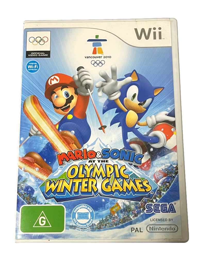 Mario & Sonic at the Winter Olympic Games Nintendo Wii PAL *No Manual* (Preowned)