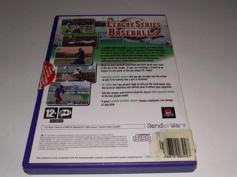 League Series Baseball 2 PS2 PAL *No Manual* (Preowned)