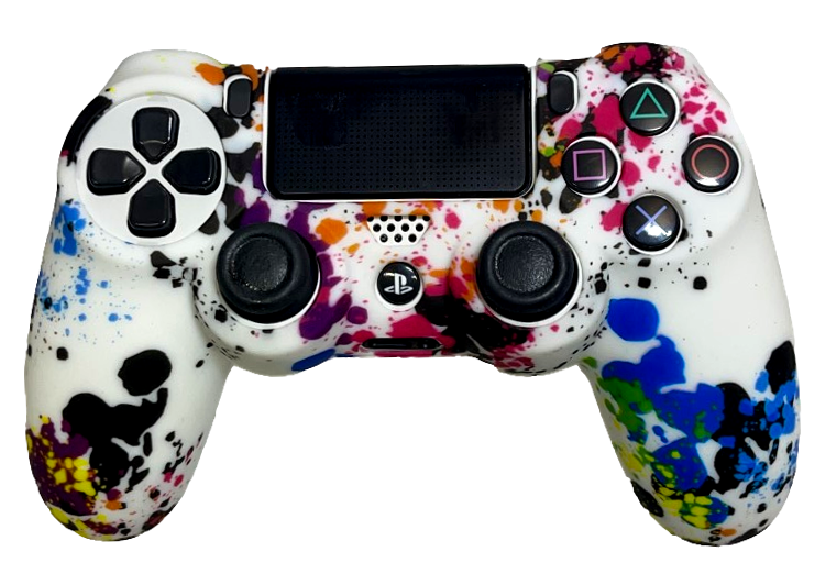 Silicone Cover For PS4 Controller Case Skin - Paint Splotch