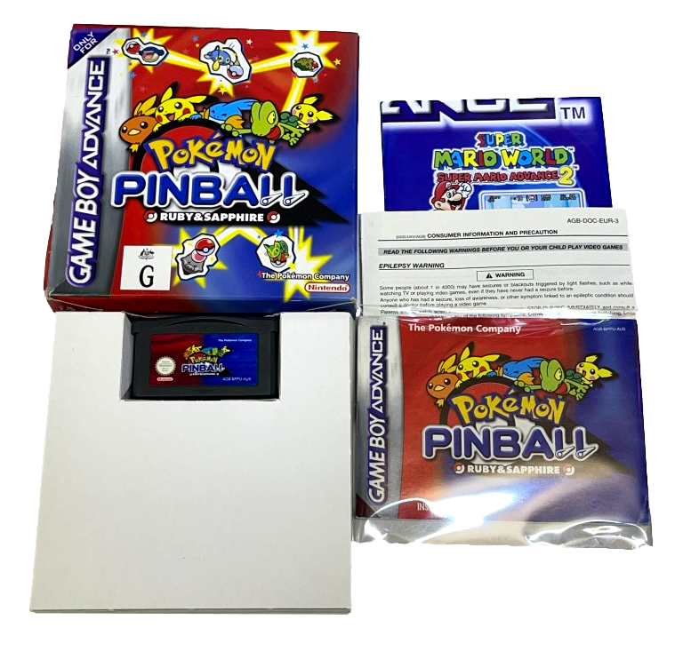 Pokemon Pinball Ruby & Sapphire Nintendo Gameboy Advance GBA *Complete* Boxed (Preowned)