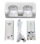 2 in 1 Dual Controller Charging Station Set for Nintendo Wii - White - Games We Played
