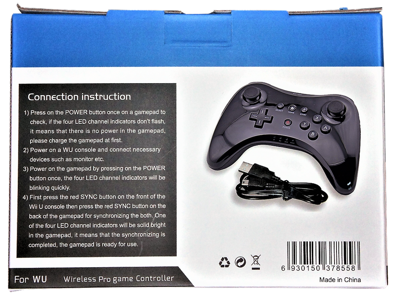 Wireless Pro Game Controller For Wii U *Brand New* Black