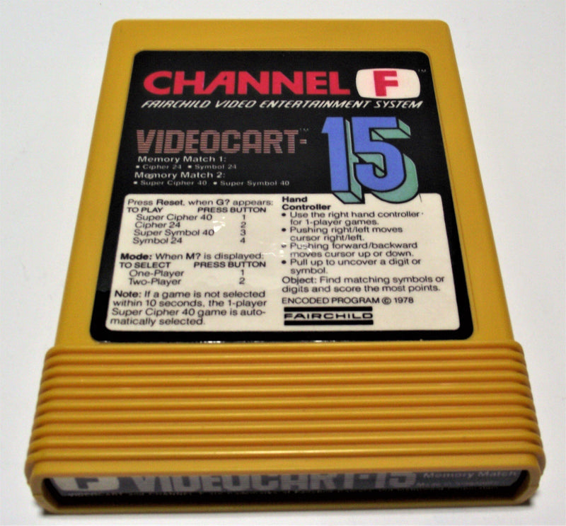 Boxed Channel F Videocart Fairchild Video Entertainment System 15 Memory Match - Games We Played