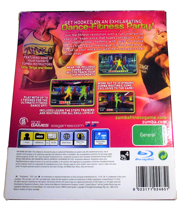 Zumba Fitness (Belt Included) Sony PS3 (Preowned)