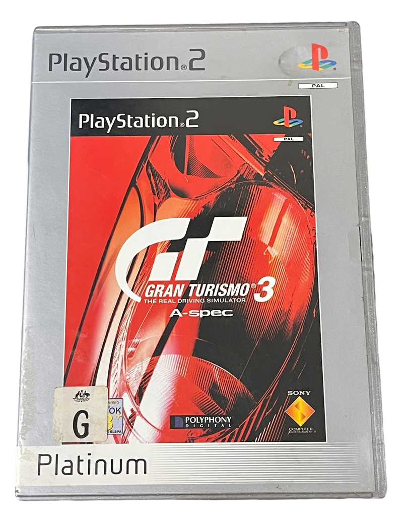 Gran Turismo 3 A-Spec PS2 (Platinum) PAL *Complete* (Preowned) - Games We Played
