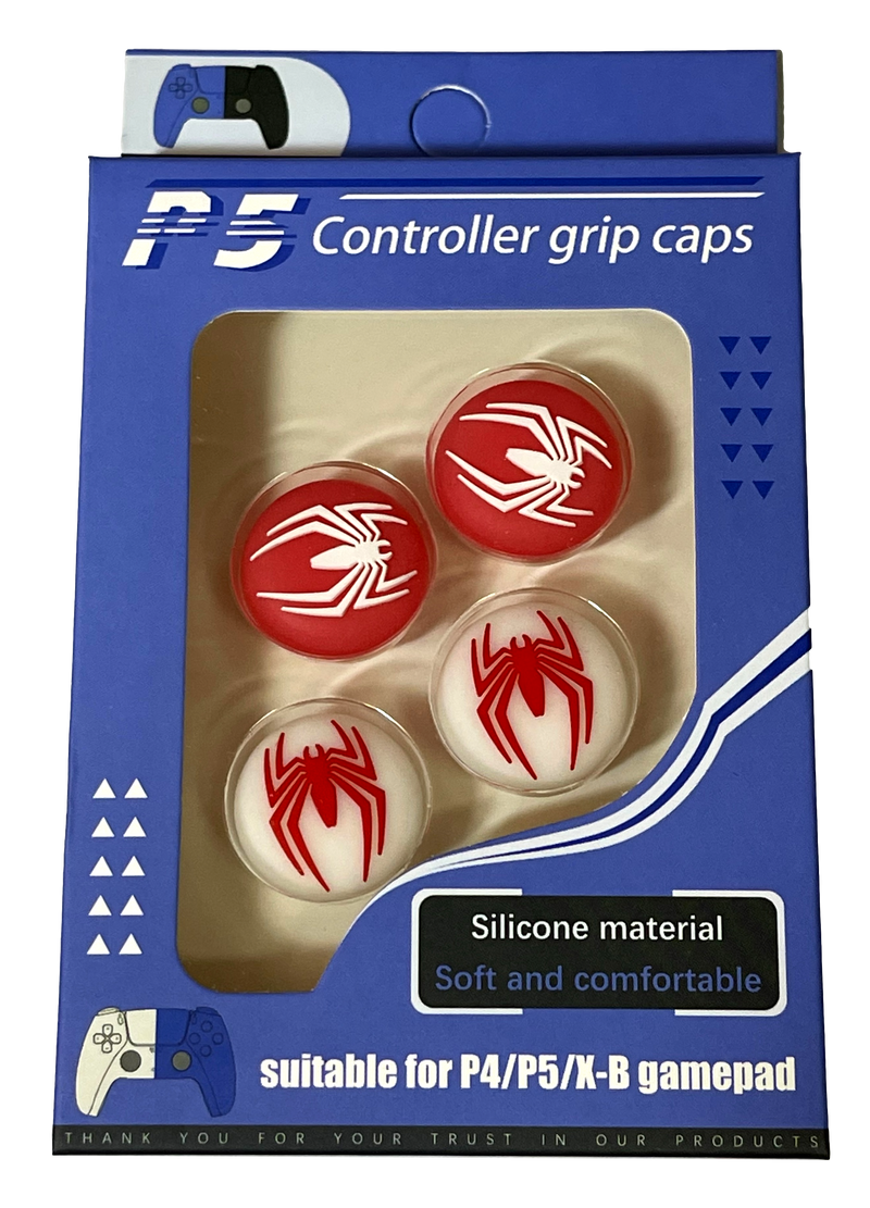 4 x Thumb Grips For PS4 PS5 XBOX Toggle Cover - Spider-Man Glow in Dark
