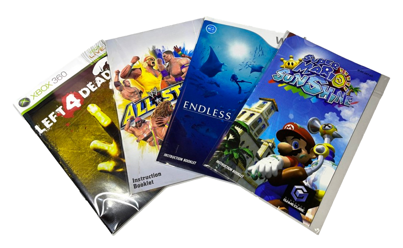 Resealable Protective Plastic Sleeves for Gaming Manuals PS2 Xbox Gamecube Wii