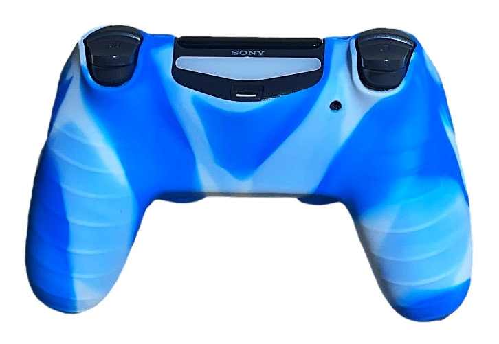 Silicone Cover For PS4 Controller Case Skin -  Light Blue Swirls