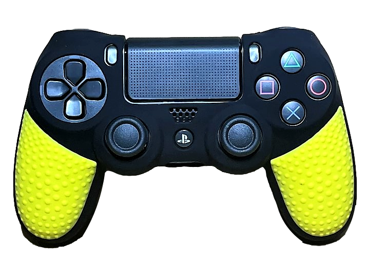 Silicone Cover For PS4 Controller Case Skin - Black/Yellow