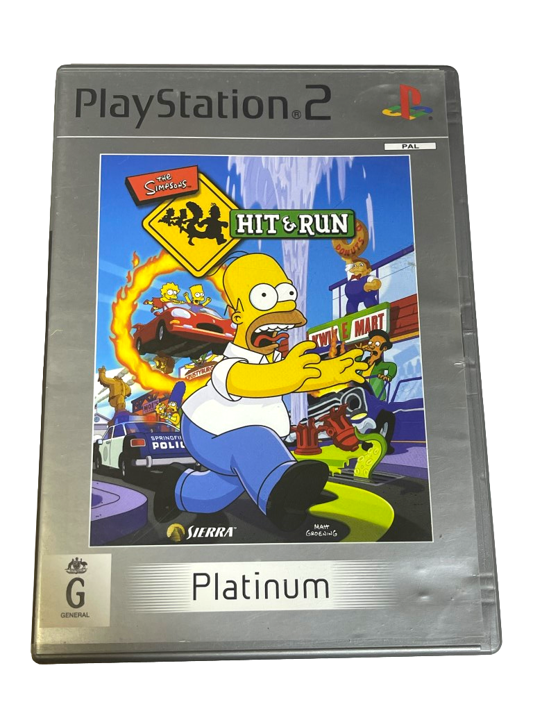 Simpsons Hit and Run PS2 (Platinum) PAL *Complete* (Pre-Owned)