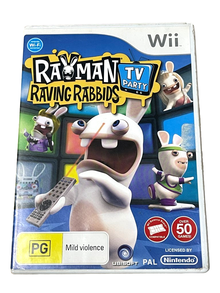 Rayman Raving Rabbids TV Party Nintendo Wii PAL *Complete*(Preowned)