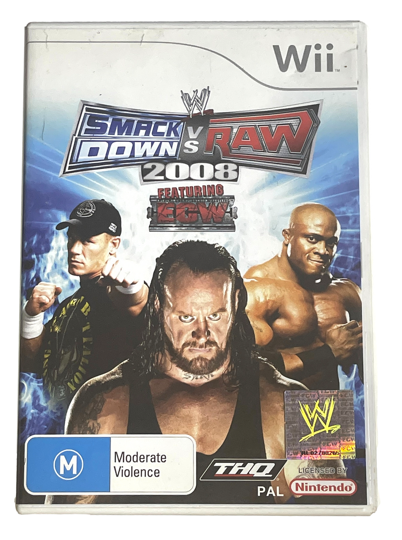 Smack Down Vs Raw 2008 Nintendo Wii PAL *Complete*(Preowned)