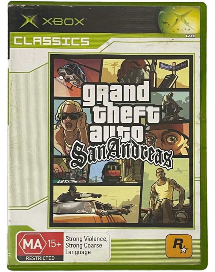 Grand Theft Auto San Andreas XBOX Original (Classics) PAL *Complete* (Pre-Owned)