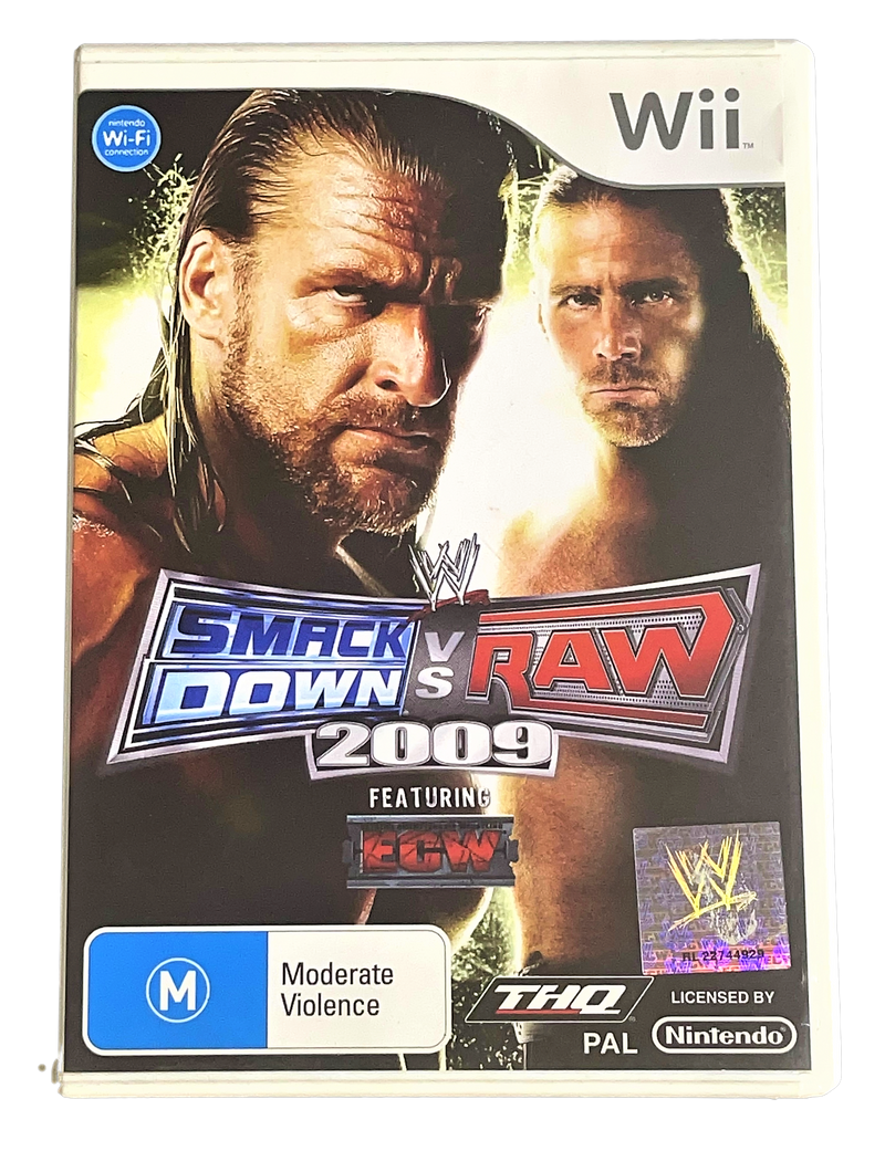 Smack Down Vs Raw 2009 Nintendo Wii PAL *No Manual* (Pre-Owned)