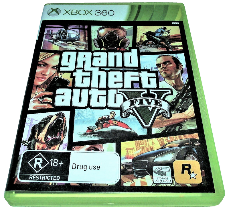 Grand Theft Auto V Five XBOX 360 PAL *No Map* (Preowned)